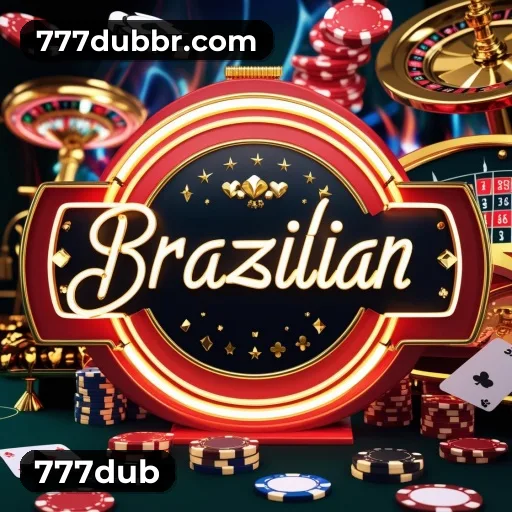 App 777dub para iOS e Android — interface mobile, login biométrico e PIX integrado